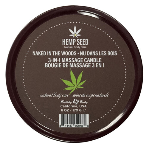 Earthly Body 3-in-1 Massage Candle-Naked In The Woods 6oz