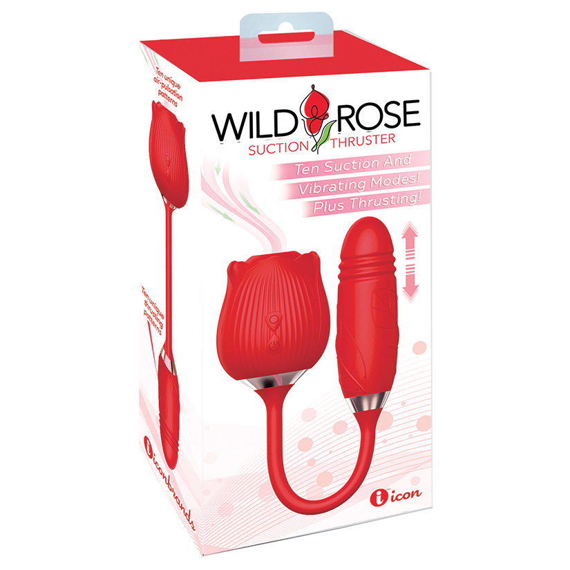 Wild Rose & Thruster Rechargeable Silicone Suction Vibrator