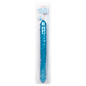 Size Queen Double Dildo-Blue 17"