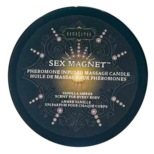 Kama Sutra Sex Magnet Massage Candle Vanilla Amber 1.7oz