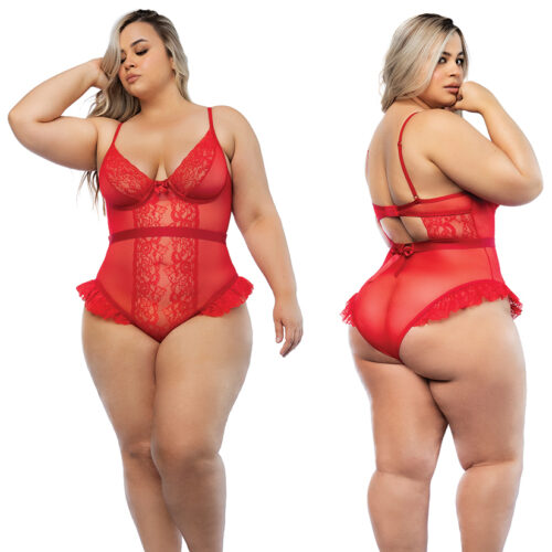 Hello Sexy The Vanessa Bodysuit Curvy-Tiger Lily 1X/2X-Boxed