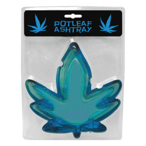 Pot Leaf Ashtray-Blue