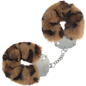 Ouch Heavy Duty Fluffy Handcuffs-Leopard