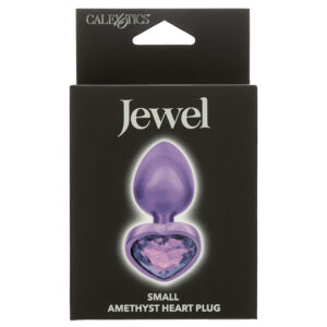 Jewel Amethyst Heart Plug Small