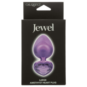 Jewel Black Diamond Heart Plug Large