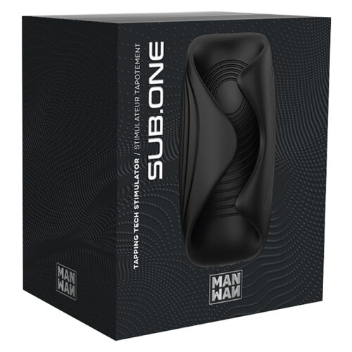 Man Wan Sub One Vibrating Tapping Masturbator-Infinite Black