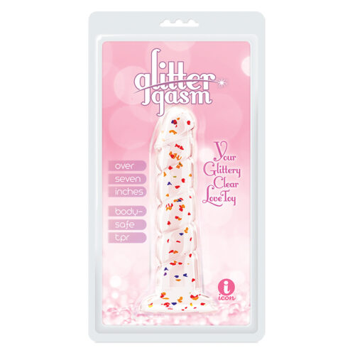 Glittergasm Dong-Red and Orange Swirl 7"