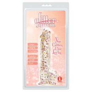 Glittergasm Dong-Red and Orange Swirl 8"