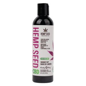 Earthly Body Hemp Seed CBD Relaxing Massage and Body Oil-Skinny Dip 8oz