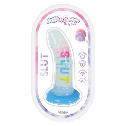 Cotton Candy Dirty Talk Slut Dildo 6"