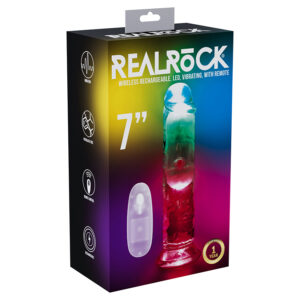 RealRock Wireless Rechargeable LED Vibrating 7"