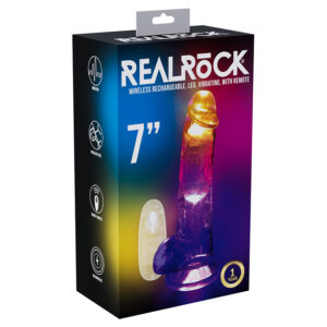 RealRock Wireless Rechargeable LED Vibrating With Balls 7"