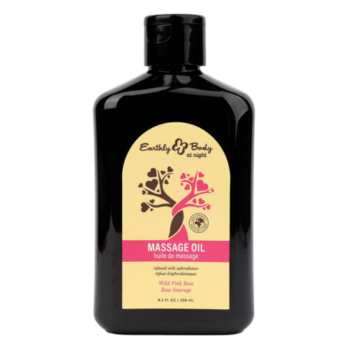 Earthly Body at Night Massage Oil Aphrodisiac-Wild Pink Rose 8.4oz