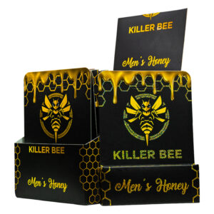 Killer Bee Male Honey Display of 24