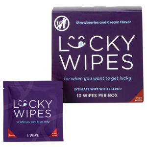 Sweetums Flavored Lucky Wipes For Men-Strawberries and Cream