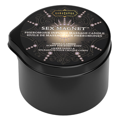 Kama Sutra Sex Magnet Massage Candle Vanilla Amber 2oz